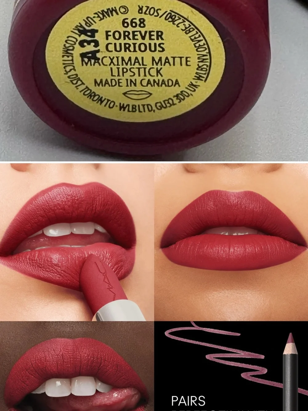 Mac 6 Pieces Must-Have Eye + Lip Kit: 4 Lipsticks / Dazzleshadow / Eyeliner